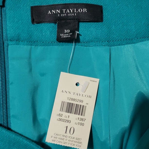 Ann Taylor NWT'S Sea Green Fully Lined Skirt Sz 10 - Picture 4 of 5